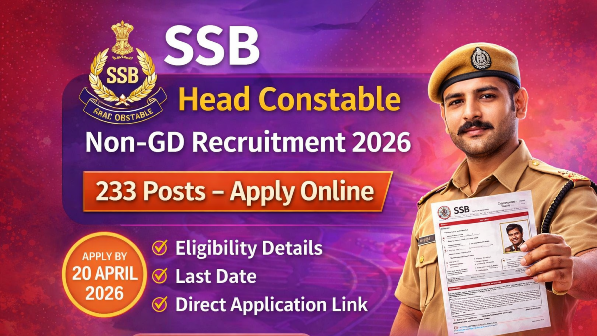 SSB Head Constable Non-GD 2026