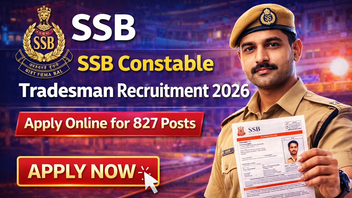 SSB Constable Tradesman 2026