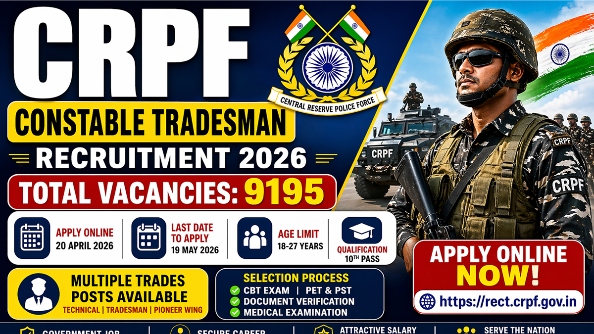 CRPF Constable Tradesman Recruitment 2026