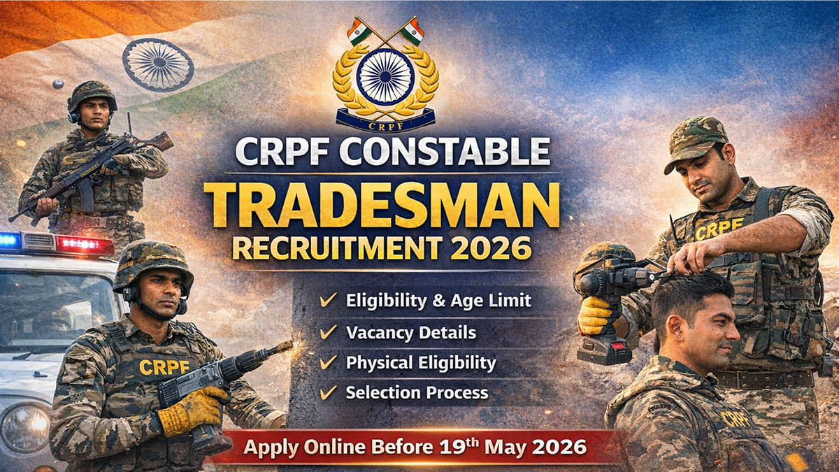 CRPF Constable Tradesman Recruitment 2026
