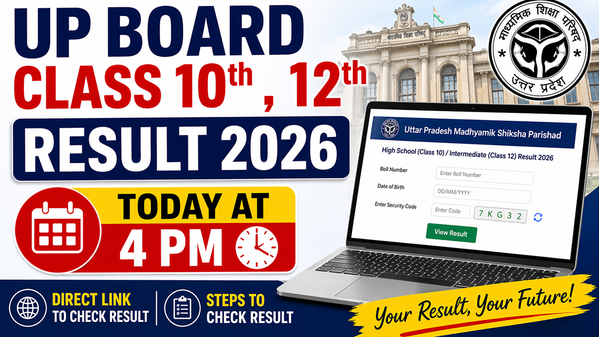 UP Board Class 10th, 12th Result 2026 - Today at 4 PM