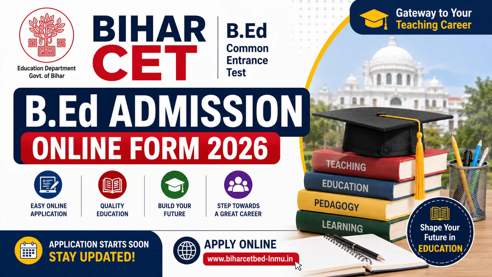 Bihar CET B.Ed Online Form 2026 Apply Online