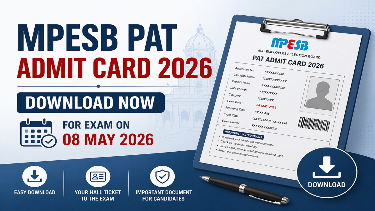 MPESB Pre Agriculture Test PAT Recruitment 2026