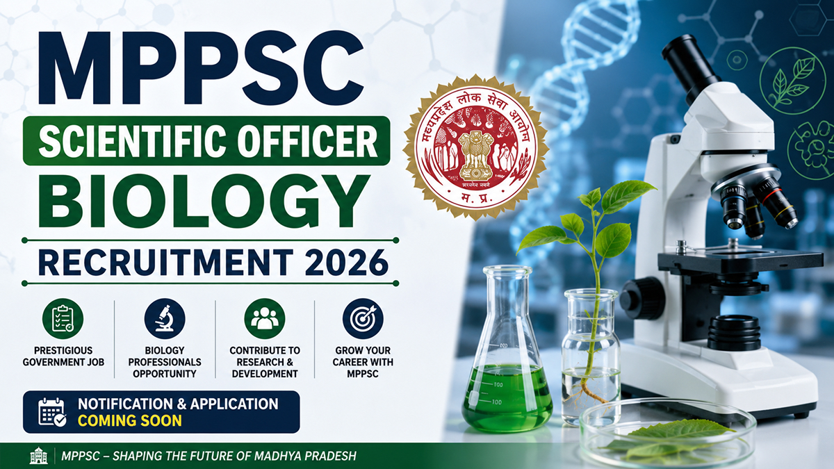 MPPSC Scientific Officer Biology Recruitment 2026