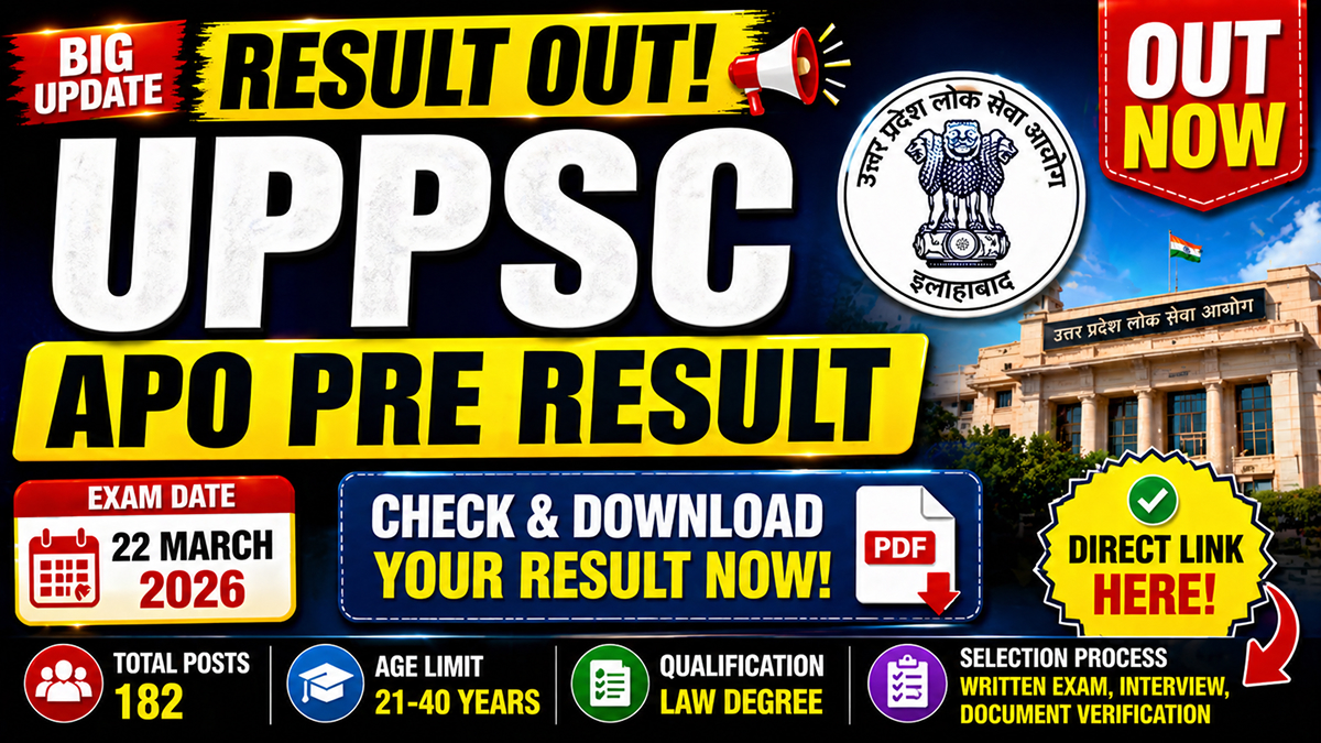 UPPSC APO Pre Exam Result 2026